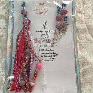 TASSEL BIBLE BOOKMARK HANDMADE SZ M (MADE FOR UP TO 9” BOOK LENGTH)